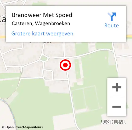 Locatie op kaart van de 112 melding: Brandweer Met Spoed Naar Casteren, Wagenbroeken op 8 oktober 2013 17:58