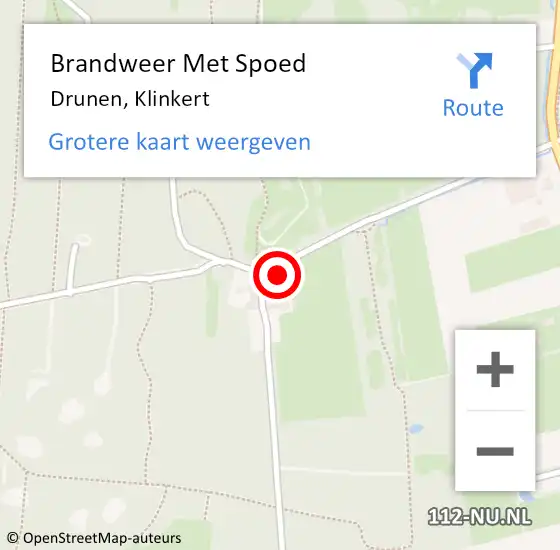 Locatie op kaart van de 112 melding: Brandweer Met Spoed Naar Drunen, Klinkert op 27 mei 2022 16:46