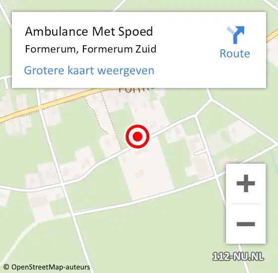 Locatie op kaart van de 112 melding: Ambulance Met Spoed Naar Formerum, Formerum Zuid op 18 juli 2014 14:42