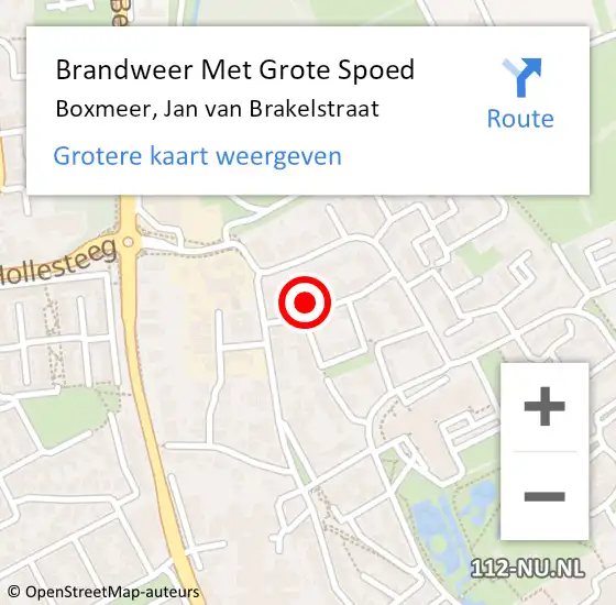 Locatie op kaart van de 112 melding: Brandweer Met Grote Spoed Naar Boxmeer, Jan van Brakelstraat op 27 mei 2022 20:24