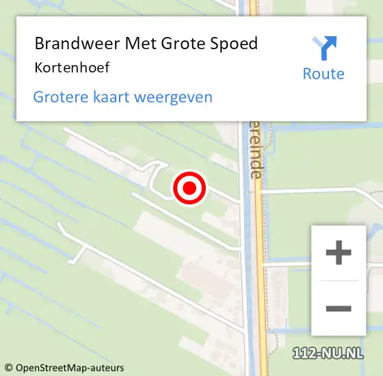 Locatie op kaart van de 112 melding: Brandweer Met Grote Spoed Naar Kortenhoef op 27 mei 2022 21:47