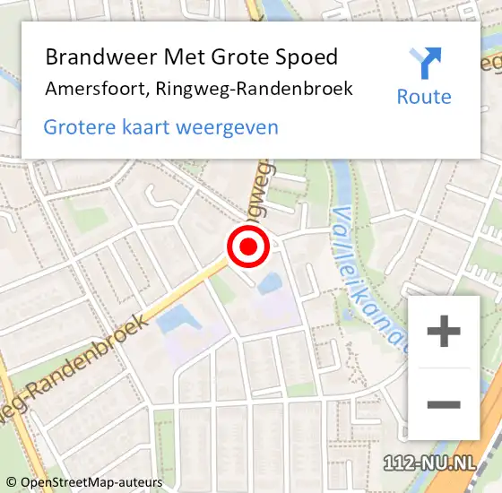 Locatie op kaart van de 112 melding: Brandweer Met Grote Spoed Naar Amersfoort, Ringweg-Randenbroek op 27 mei 2022 22:49
