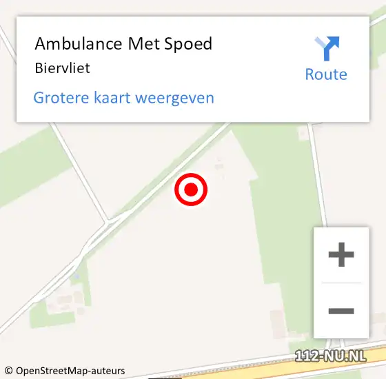 Locatie op kaart van de 112 melding: Ambulance Met Spoed Naar Biervliet op 28 mei 2022 00:36