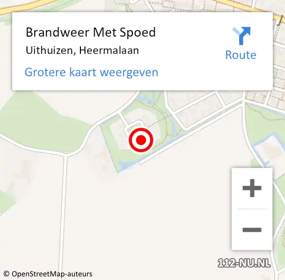 Locatie op kaart van de 112 melding: Brandweer Met Spoed Naar Uithuizen, Heermalaan op 28 mei 2022 01:56