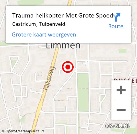 Locatie op kaart van de 112 melding: Trauma helikopter Met Grote Spoed Naar Castricum, Tulpenveld op 28 mei 2022 02:11