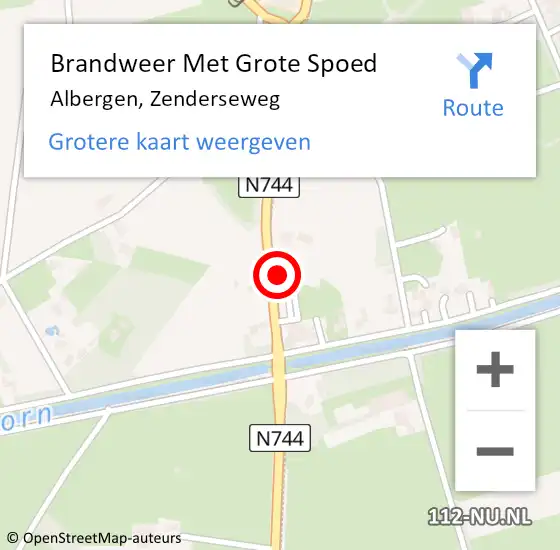 Locatie op kaart van de 112 melding: Brandweer Met Grote Spoed Naar Albergen, Zenderseweg op 28 mei 2022 05:25