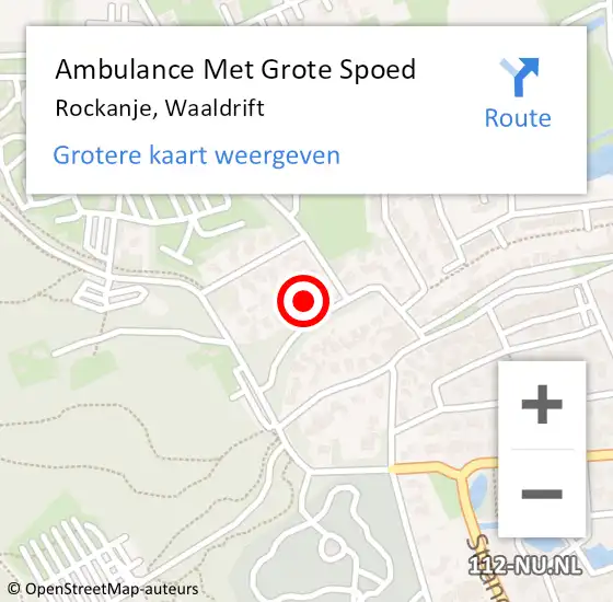 Locatie op kaart van de 112 melding: Ambulance Met Grote Spoed Naar Rockanje, Waaldrift op 28 mei 2022 11:06