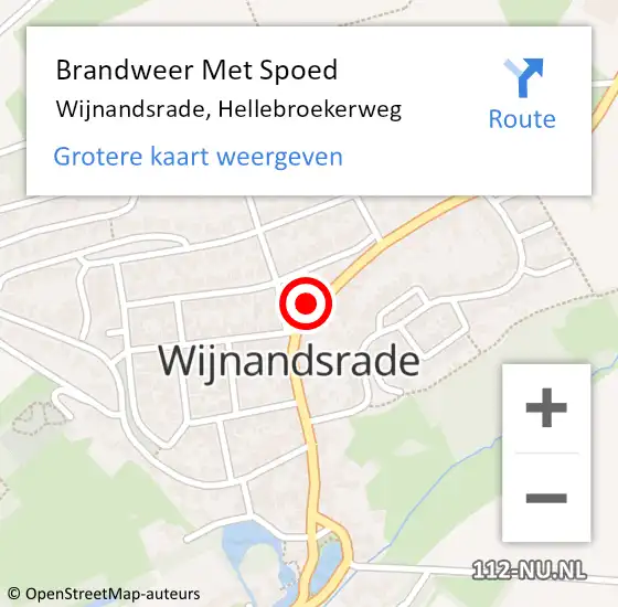 Locatie op kaart van de 112 melding: Brandweer Met Spoed Naar Wijnandsrade, Hellebroekerweg op 28 mei 2022 11:32