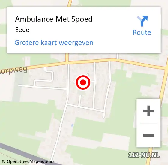 Locatie op kaart van de 112 melding: Ambulance Met Spoed Naar Eede op 28 mei 2022 12:18