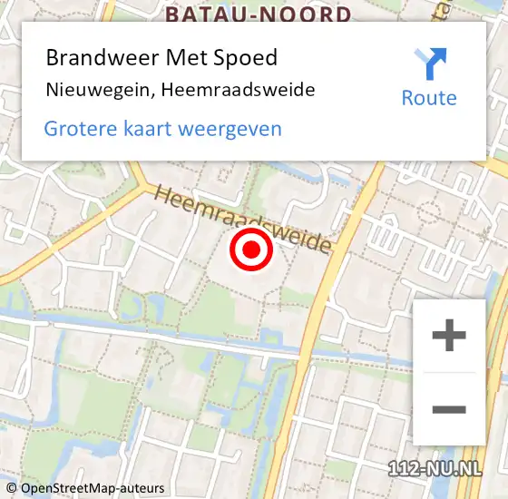 Locatie op kaart van de 112 melding: Brandweer Met Spoed Naar Nieuwegein, Heemraadsweide op 28 mei 2022 15:15