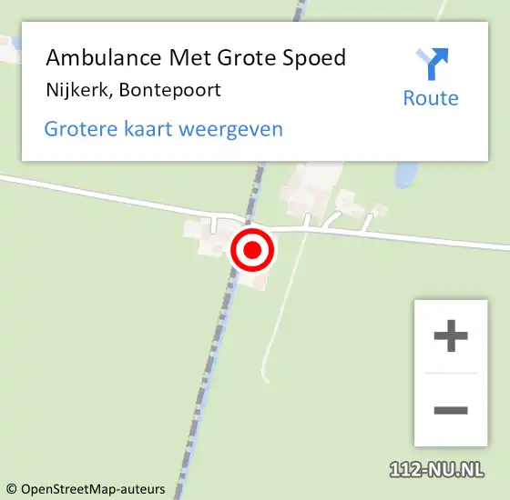 Locatie op kaart van de 112 melding: Ambulance Met Grote Spoed Naar Nijkerk, Bontepoort op 28 mei 2022 17:55