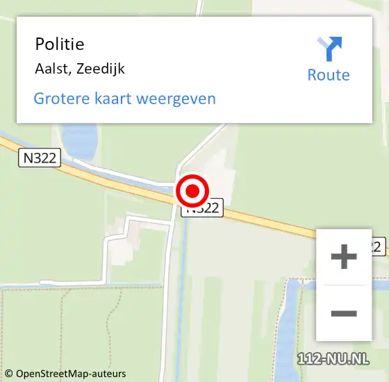 Locatie op kaart van de 112 melding: Politie Aalst, Zeedijk op 28 mei 2022 19:23