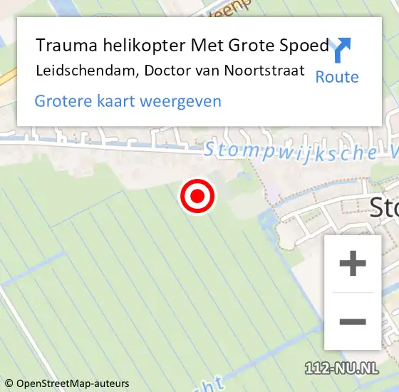 Locatie op kaart van de 112 melding: Trauma helikopter Met Grote Spoed Naar Leidschendam, Doctor van Noortstraat op 28 mei 2022 19:56