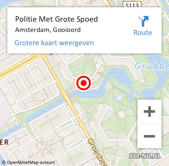 Locatie op kaart van de 112 melding: Politie Met Grote Spoed Naar Amsterdam-Zuidoost, Gooioord op 28 mei 2022 20:56