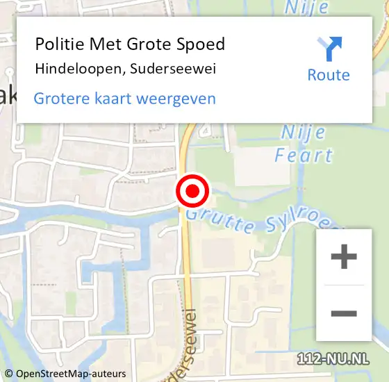 Locatie op kaart van de 112 melding: Politie Met Grote Spoed Naar Hindeloopen, Suderseewei op 29 mei 2022 06:20