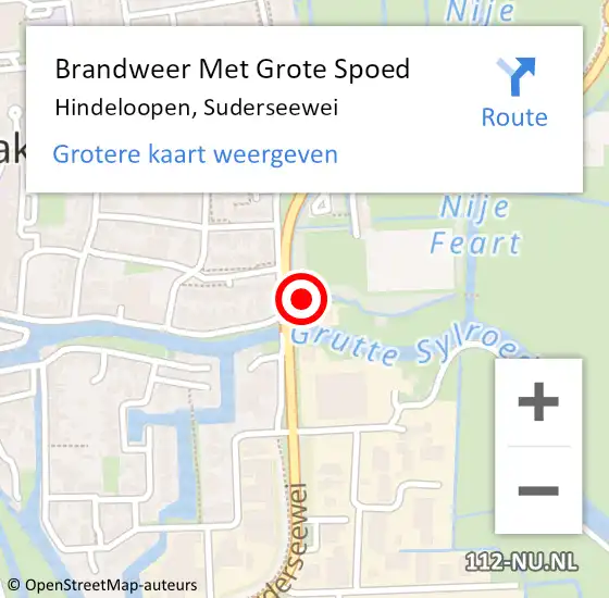 Locatie op kaart van de 112 melding: Brandweer Met Grote Spoed Naar Hindeloopen, Suderseewei op 29 mei 2022 06:21