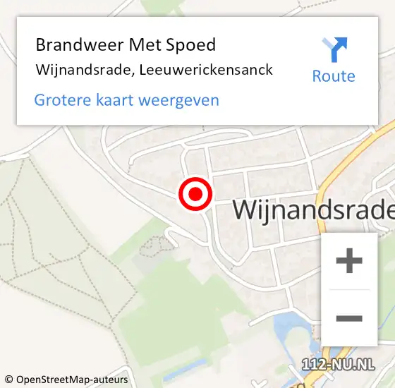Locatie op kaart van de 112 melding: Brandweer Met Spoed Naar Wijnandsrade, Leeuwerickensanck op 29 mei 2022 09:36