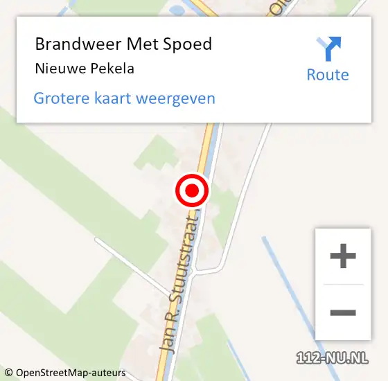 Locatie op kaart van de 112 melding: Brandweer Met Spoed Naar Nieuwe Pekela op 29 mei 2022 11:12