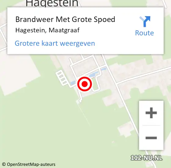 Locatie op kaart van de 112 melding: Brandweer Met Grote Spoed Naar Hagestein, Maatgraaf op 29 mei 2022 17:55