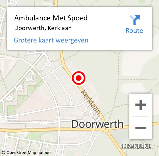 Locatie op kaart van de 112 melding: Ambulance Met Spoed Naar Doorwerth, Kerklaan op 30 mei 2022 02:48