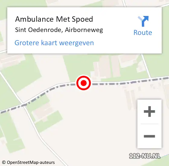 Locatie op kaart van de 112 melding: Ambulance Met Spoed Naar Sint Oedenrode, Airborneweg op 18 juli 2014 17:30