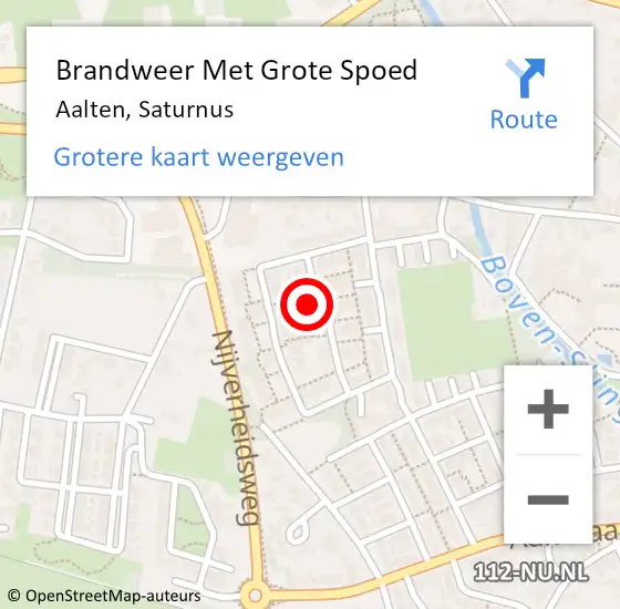 Locatie op kaart van de 112 melding: Brandweer Met Grote Spoed Naar Aalten, Saturnus op 30 mei 2022 06:11