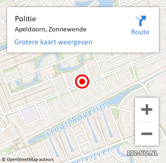 Locatie op kaart van de 112 melding: Politie Apeldoorn, Zonnewende op 30 mei 2022 15:16