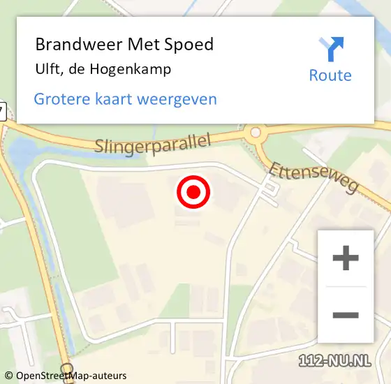 Locatie op kaart van de 112 melding: Brandweer Met Spoed Naar Ulft, de Hogenkamp op 30 mei 2022 17:44