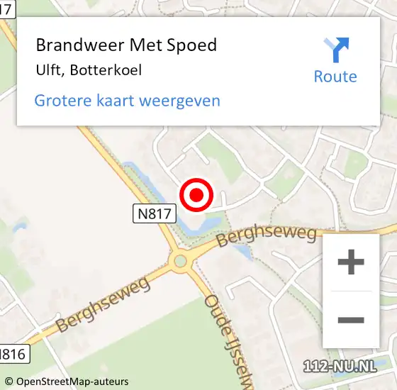 Locatie op kaart van de 112 melding: Brandweer Met Spoed Naar Ulft, Botterkoel op 30 mei 2022 20:15