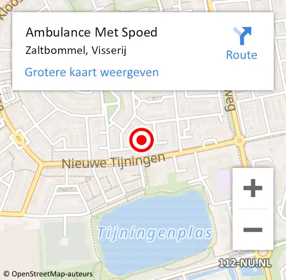 Locatie op kaart van de 112 melding: Ambulance Met Spoed Naar Zaltbommel, Visserij op 30 mei 2022 23:00