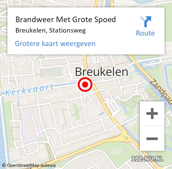 Locatie op kaart van de 112 melding: Brandweer Met Grote Spoed Naar Breukelen, Stationsweg op 8 oktober 2013 18:33