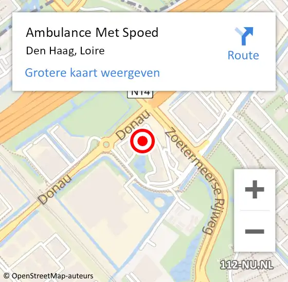 Locatie op kaart van de 112 melding: Ambulance Met Spoed Naar Den Haag, Loire op 31 mei 2022 10:29