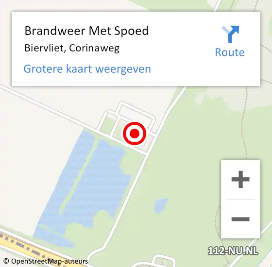 Locatie op kaart van de 112 melding: Brandweer Met Spoed Naar Biervliet, Corinaweg op 31 mei 2022 13:01