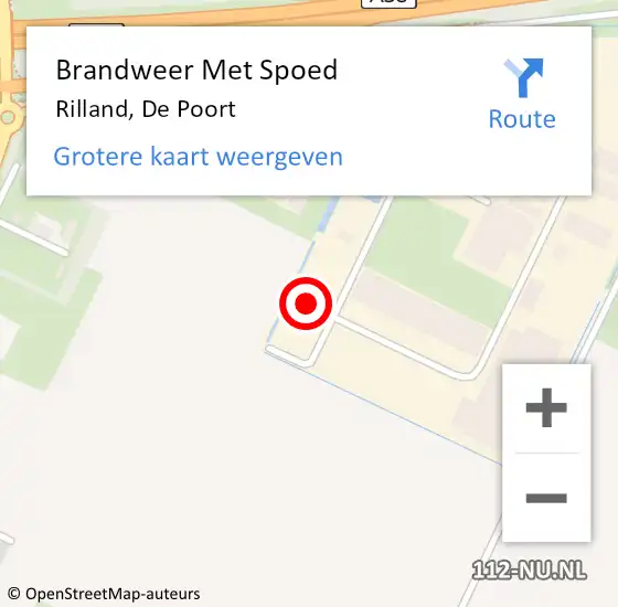 Locatie op kaart van de 112 melding: Brandweer Met Spoed Naar Rilland, De Poort op 31 mei 2022 16:53