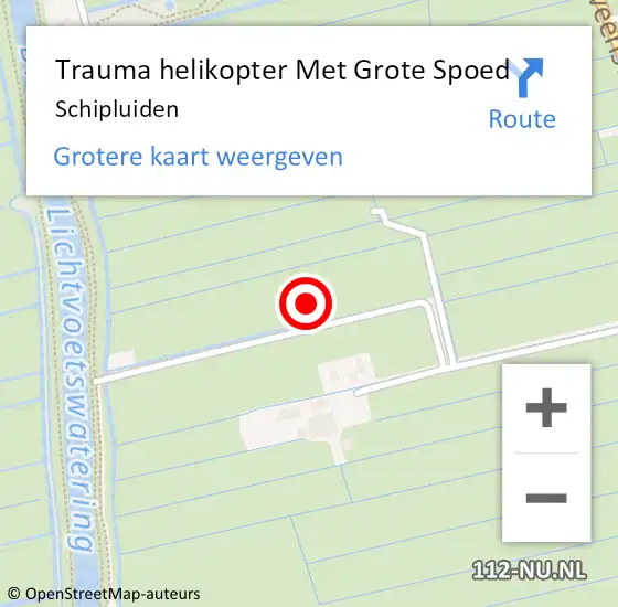 Locatie op kaart van de 112 melding: Trauma helikopter Met Grote Spoed Naar Schipluiden op 31 mei 2022 20:32