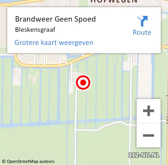 Locatie op kaart van de 112 melding: Brandweer Geen Spoed Naar Bleskensgraaf op 1 juni 2022 04:13