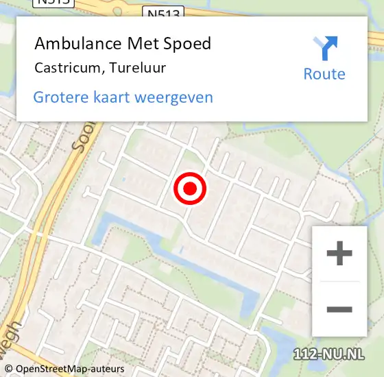 Locatie op kaart van de 112 melding: Ambulance Met Spoed Naar Castricum, Tureluur op 1 juni 2022 05:30