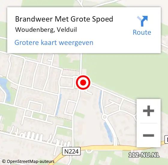 Locatie op kaart van de 112 melding: Brandweer Met Grote Spoed Naar Woudenberg, Velduil op 1 juni 2022 09:36