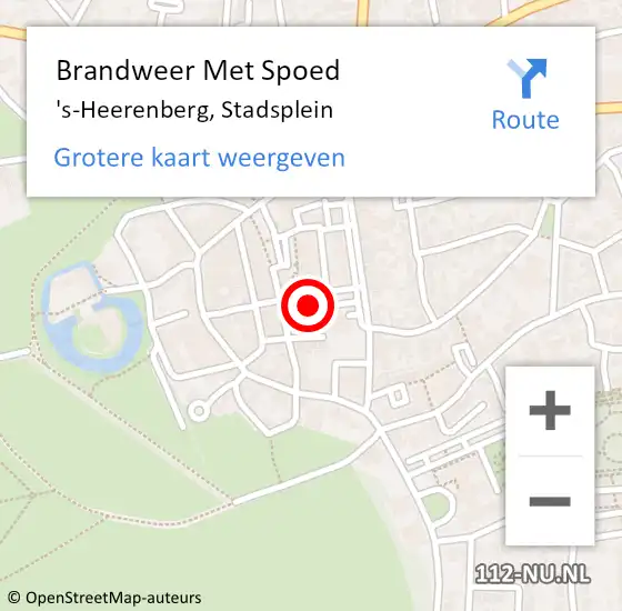 Locatie op kaart van de 112 melding: Brandweer Met Spoed Naar 's-Heerenberg, Stadsplein op 18 juli 2014 22:04