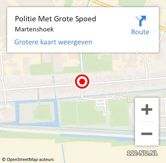 Locatie op kaart van de 112 melding: Politie Met Grote Spoed Naar Martenshoek op 1 juni 2022 15:15