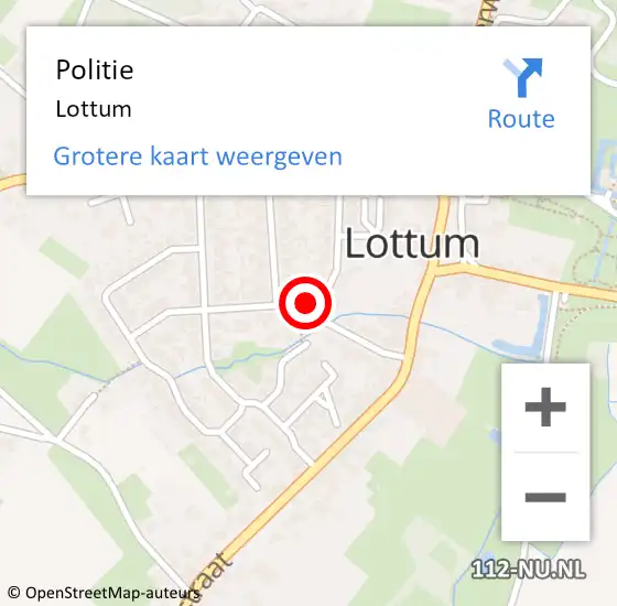 Locatie op kaart van de 112 melding: Politie Lottum op 1 juni 2022 16:08