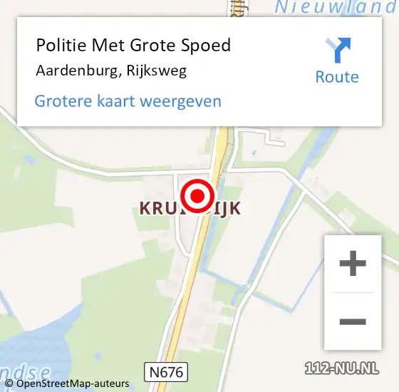 Locatie op kaart van de 112 melding: Politie Met Grote Spoed Naar Aardenburg, Rijksweg op 1 juni 2022 17:38