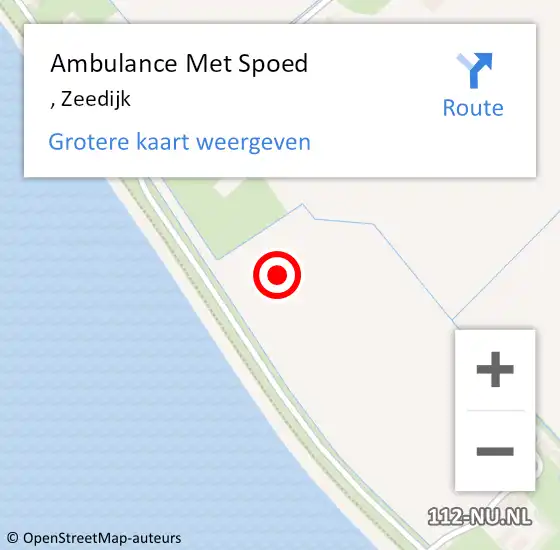 Locatie op kaart van de 112 melding: Ambulance Met Spoed Naar Oudenhoorn, Zeedijk op 1 juni 2022 19:18