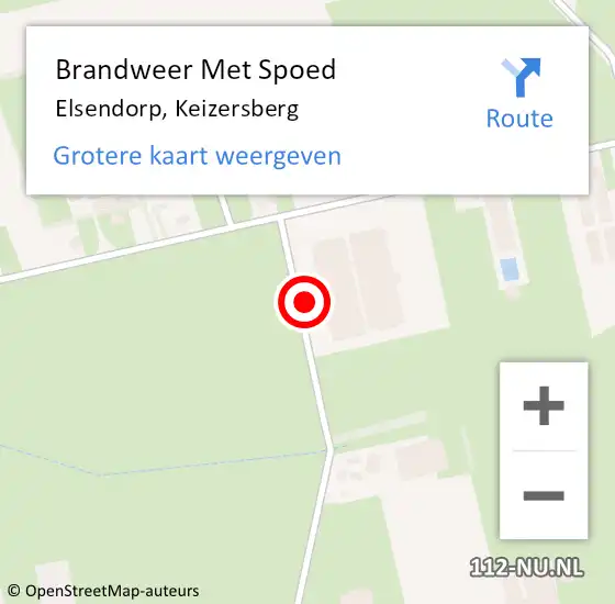 Locatie op kaart van de 112 melding: Brandweer Met Spoed Naar Elsendorp, Keizersberg op 1 juni 2022 19:39