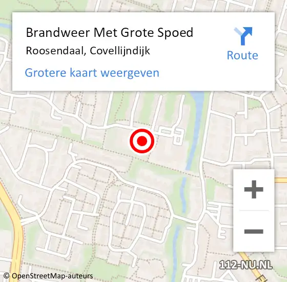 Locatie op kaart van de 112 melding: Brandweer Met Grote Spoed Naar Roosendaal, Covellijndijk op 1 juni 2022 20:52