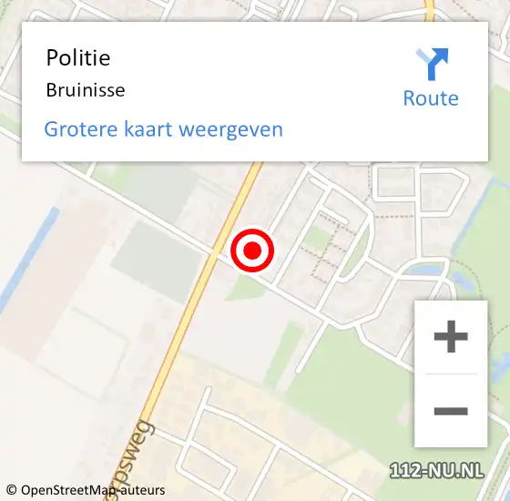 Locatie op kaart van de 112 melding: Politie Bruinisse op 2 juni 2022 00:07