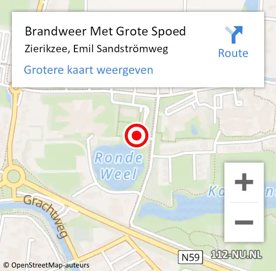 Locatie op kaart van de 112 melding: Brandweer Met Grote Spoed Naar Zierikzee, Emil Sandströmweg op 2 juni 2022 00:25