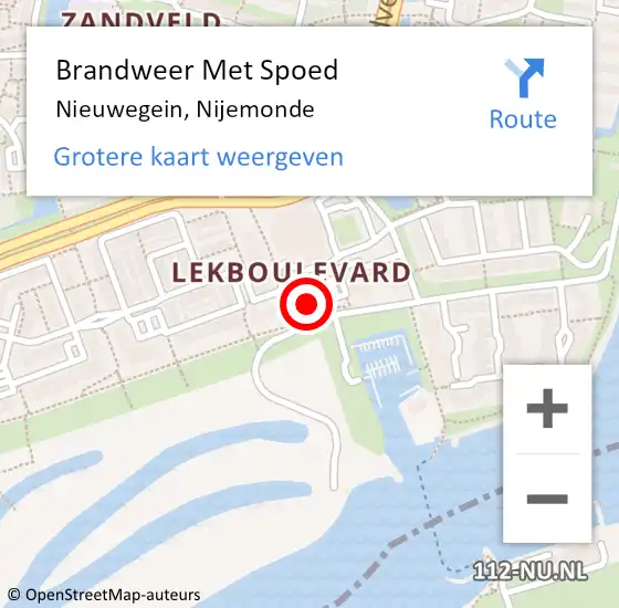 Locatie op kaart van de 112 melding: Brandweer Met Spoed Naar Nieuwegein, Nijemonde op 2 juni 2022 00:48