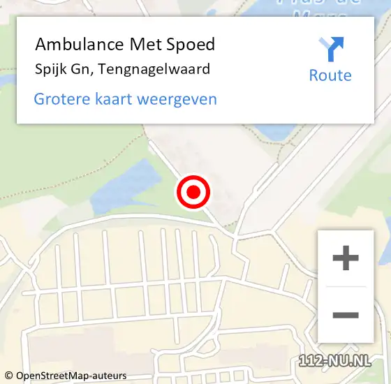 Locatie op kaart van de 112 melding: Ambulance Met Spoed Naar Spijk Gn, Tengnagelwaard op 2 juni 2022 12:01