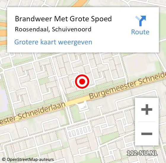 Locatie op kaart van de 112 melding: Brandweer Met Grote Spoed Naar Roosendaal, Schuivenoord op 2 juni 2022 12:34